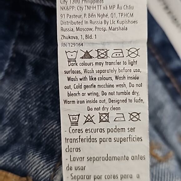 Cotton:On Straight Leg Distressed Five Pocket Med Wash Jeans Women's Size 6 - Picture 10 of 10